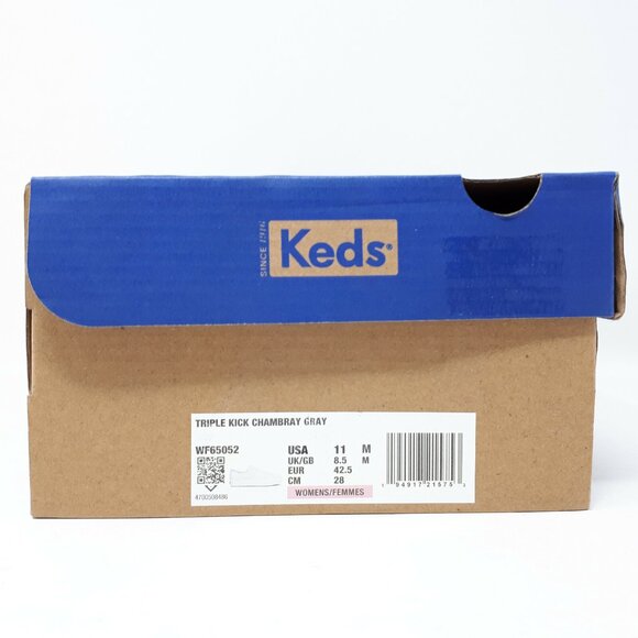 Keds Triple Kick Chambray Gray Casual Platform Shoe Sneaker Womens 11 US WF65052 - Picture 10 of 12